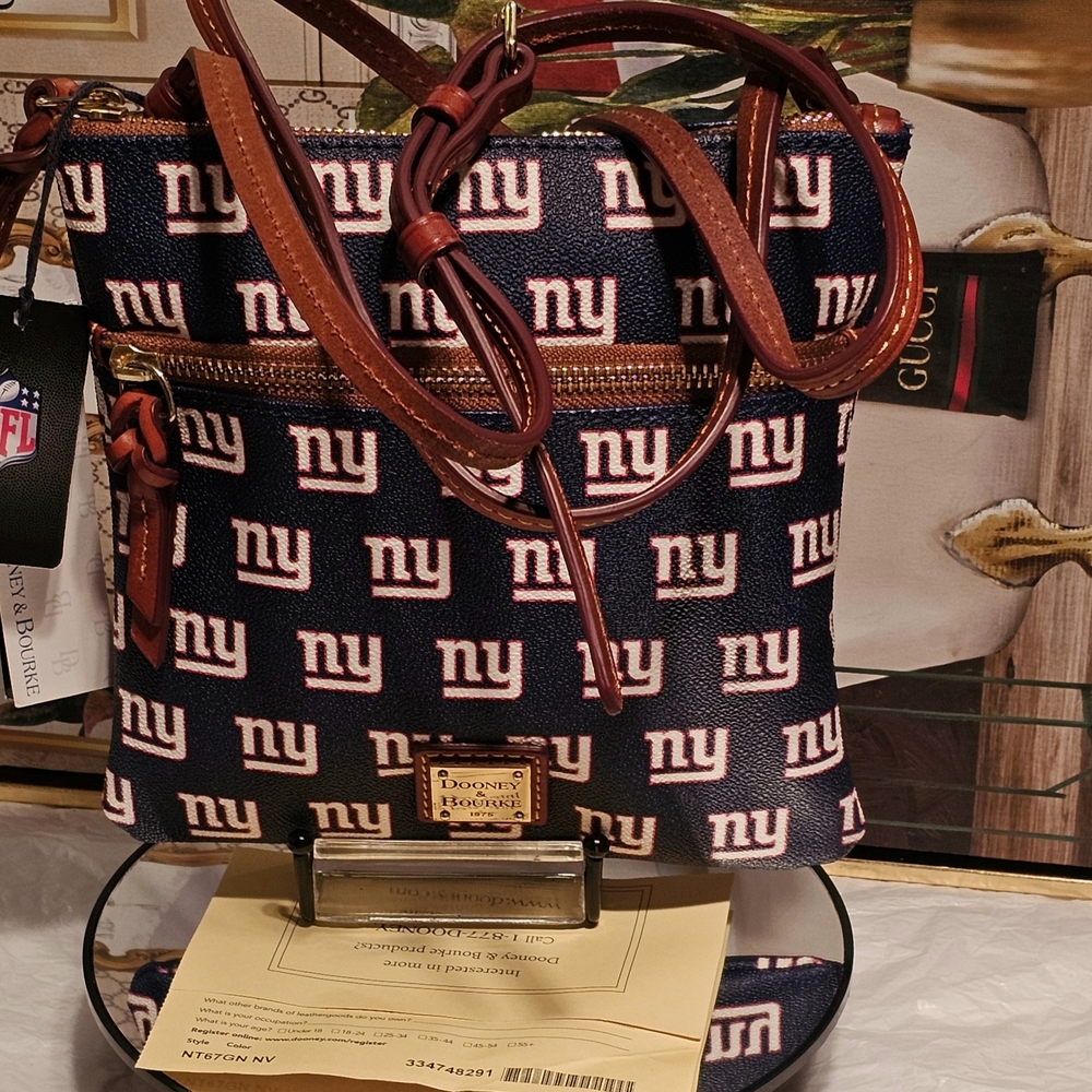 Dooney & Bourke NFL New York Giants Canvas/LeatherCrossbody Bag - Navy